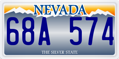 NV license plate 68A574