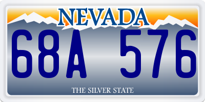 NV license plate 68A576