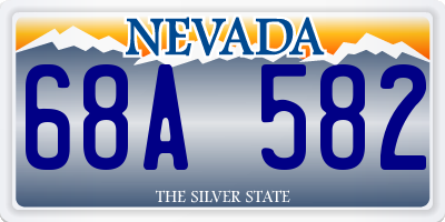 NV license plate 68A582