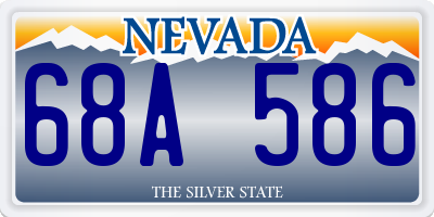 NV license plate 68A586