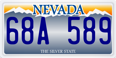 NV license plate 68A589