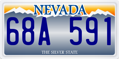 NV license plate 68A591