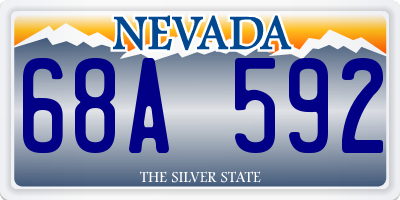 NV license plate 68A592