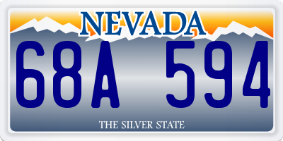 NV license plate 68A594