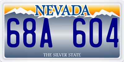 NV license plate 68A604