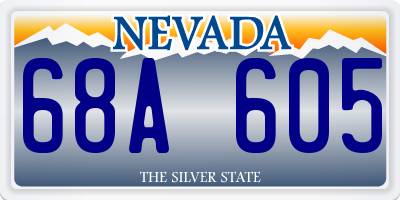 NV license plate 68A605