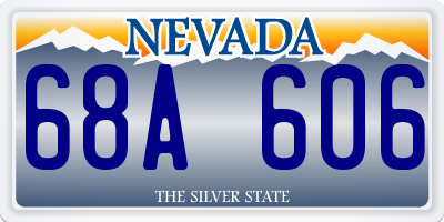NV license plate 68A606