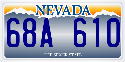 NV license plate 68A610