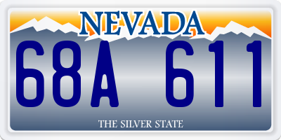 NV license plate 68A611