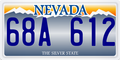 NV license plate 68A612
