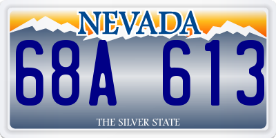 NV license plate 68A613