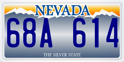 NV license plate 68A614