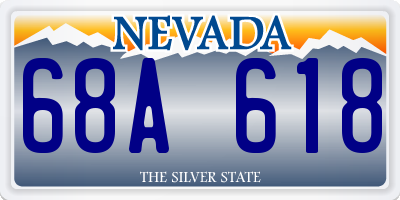 NV license plate 68A618