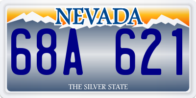 NV license plate 68A621