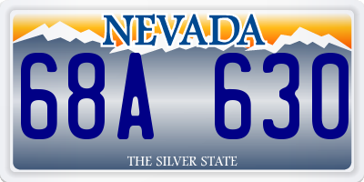 NV license plate 68A630