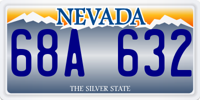 NV license plate 68A632