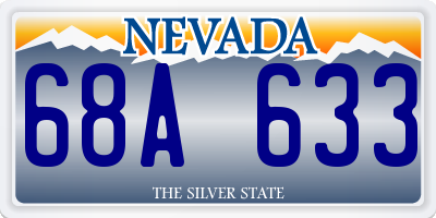 NV license plate 68A633