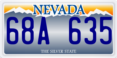 NV license plate 68A635