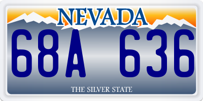 NV license plate 68A636