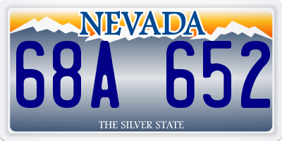 NV license plate 68A652