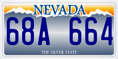 NV license plate 68A664