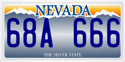 NV license plate 68A666
