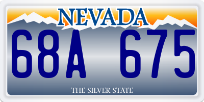 NV license plate 68A675