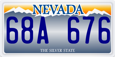 NV license plate 68A676