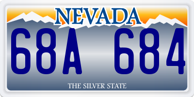 NV license plate 68A684