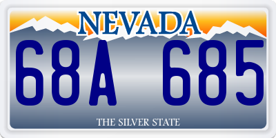 NV license plate 68A685