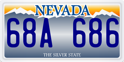 NV license plate 68A686