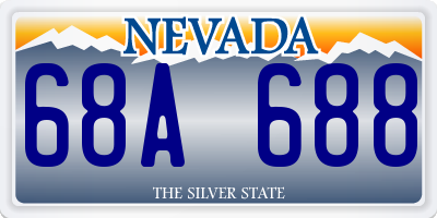 NV license plate 68A688