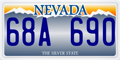 NV license plate 68A690
