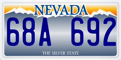 NV license plate 68A692