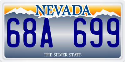 NV license plate 68A699