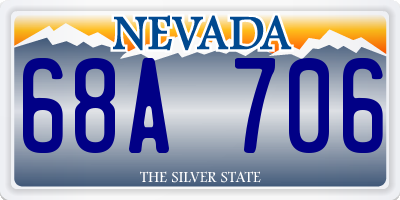 NV license plate 68A706