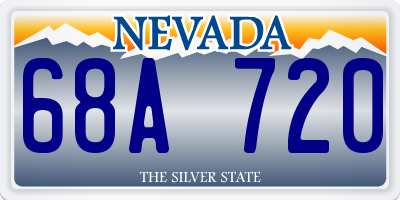 NV license plate 68A720