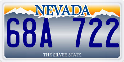 NV license plate 68A722