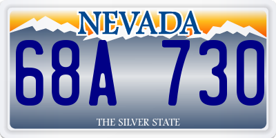 NV license plate 68A730