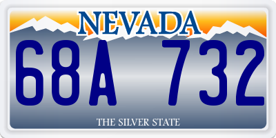 NV license plate 68A732