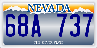 NV license plate 68A737