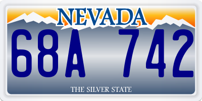NV license plate 68A742