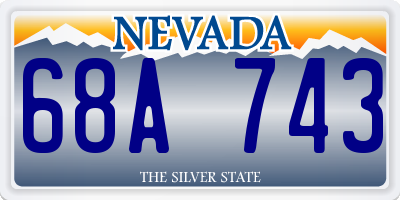 NV license plate 68A743