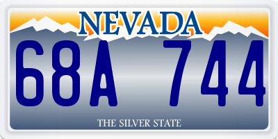 NV license plate 68A744