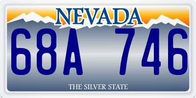 NV license plate 68A746