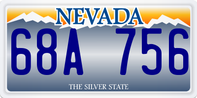 NV license plate 68A756