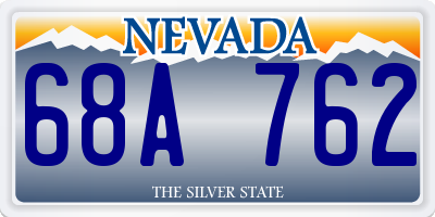NV license plate 68A762