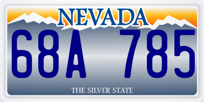 NV license plate 68A785