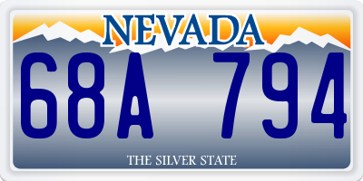 NV license plate 68A794