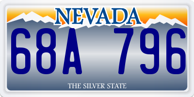 NV license plate 68A796